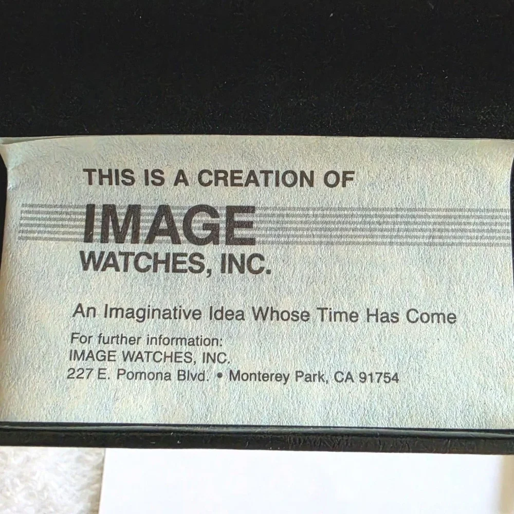 Vintage Harley-Davidson Los Angeles Image Watch Gold Tone Leather Strap Untested